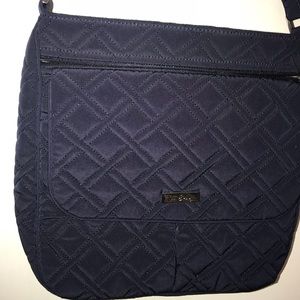 Navy Microfiber Vera Bradley Iconic Mailbag